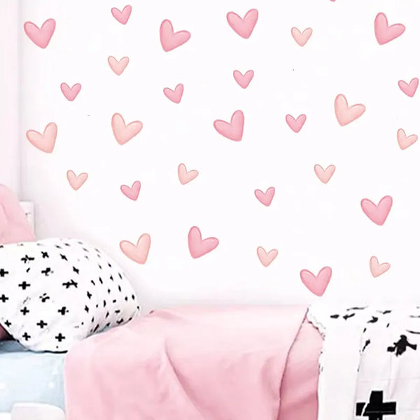 Hjertestickers i Rosa